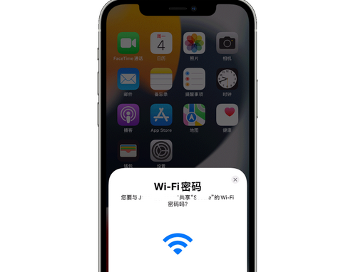 荷塘苹果15维修店分享iPhone15如何共享Wi-Fi密码 